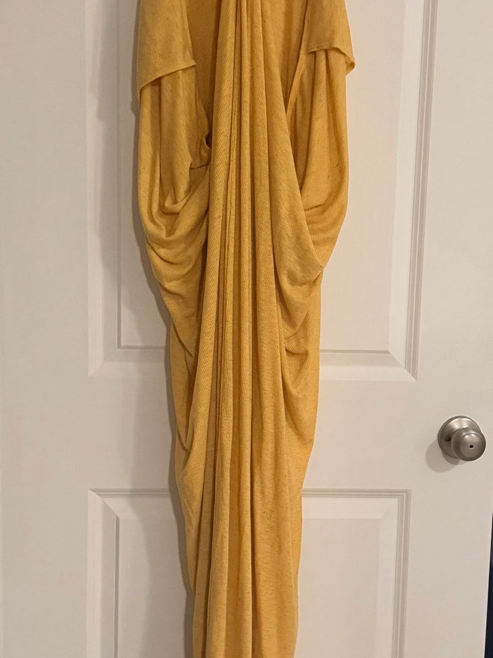 Free People Open-Back Draped Gown in Golden Yellow - Picture 3 of 3